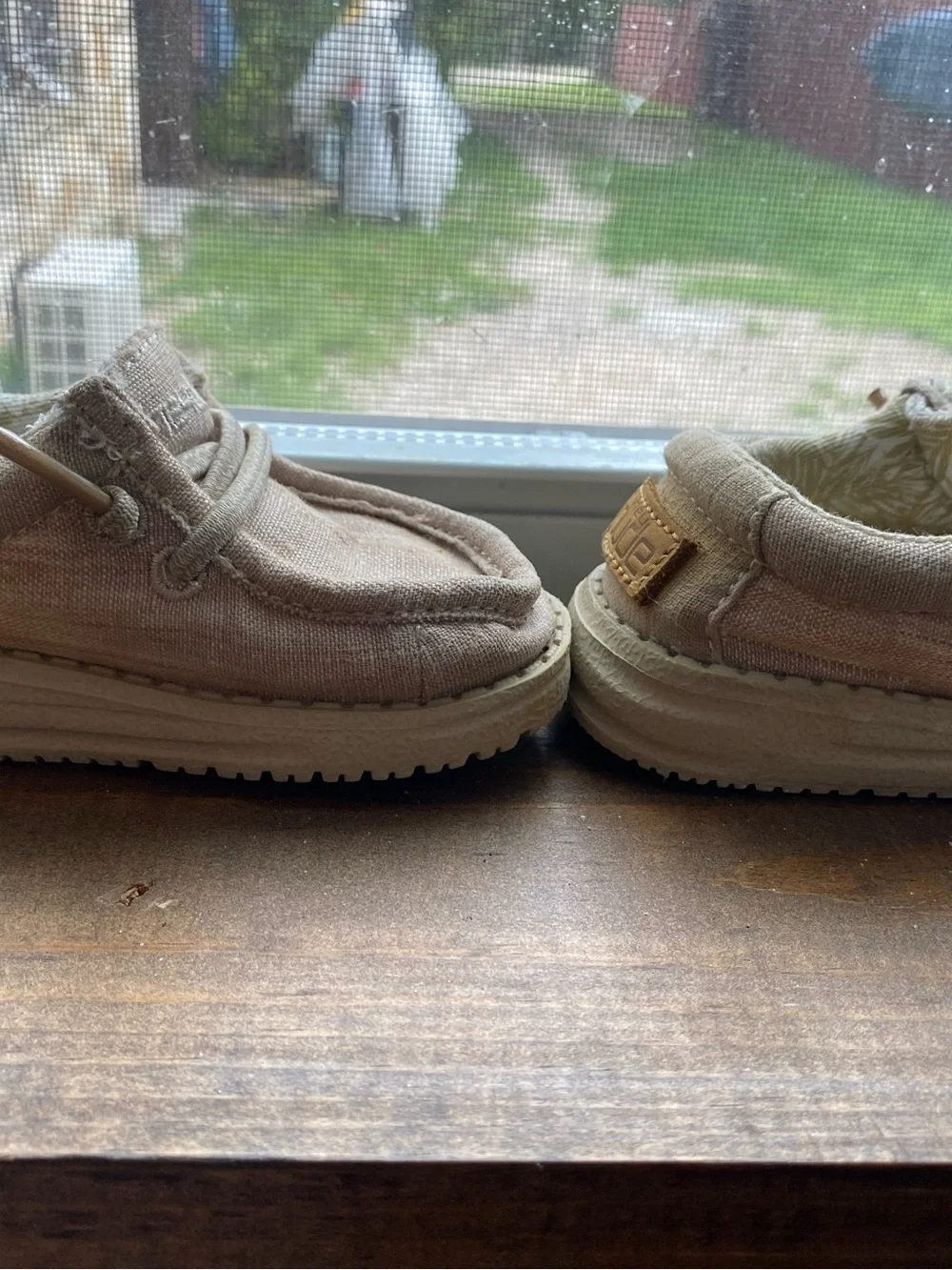 Hey Dude Kids Slip on Shoes in Beige/Tan